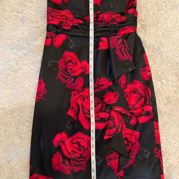 White House Black Market strapless Rose dress. - Picture 7 of 10